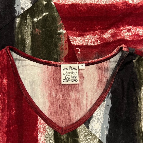 New, NWOT, Parsley & Sage Boutique Beautiful Asymmetrical Tunic Top Medium - Picture 9 of 10